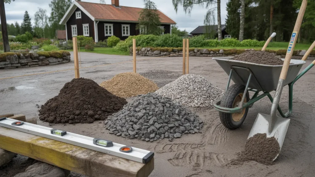 best ll fyllnadsmassor till tomten s r knar du m ngd och v ljer mellan matjord samkross och makadam