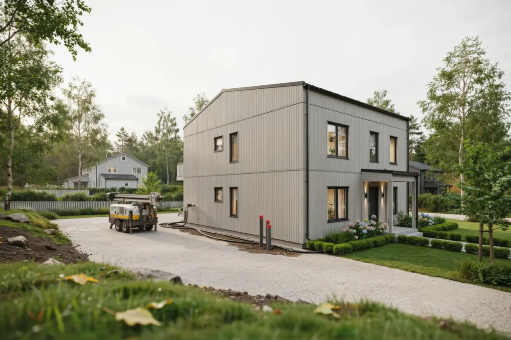 brunnsborrning och bergv rmeinstallation f r villa i huvudsta solna